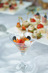 Catering and guest meals during the event. Quick mini snacks in a special beautiful dish.