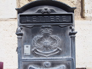 An interesting artwork rural street in north of spain, Camino de Santiago, Way of St. James, Journey from Hornillos del Camino to Castrojeriz, French way, Spain