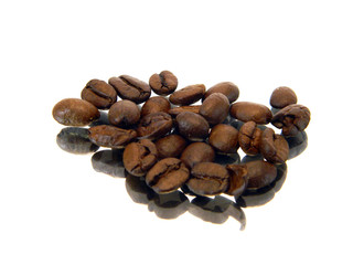 coffee beans isolated on white background