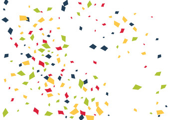 Festive color rectangle confetti background. Abstract frame confetti texture for holiday, postcard, poster, website, carnivals, birthday and children's parties. Cover confetti mock-up. Wedding card