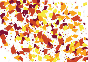 Festive color rectangle confetti background. Abstract frame confetti texture for holiday, postcard, poster, website, carnivals, birthday and children's parties. Cover confetti mock-up. Wedding card