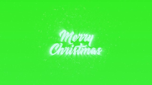 Merry Christmas fireworks green screen text and fireworks animation