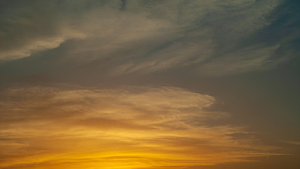 Naklejka na ściany i meble clouds and sky at sunset. Summer season, June.