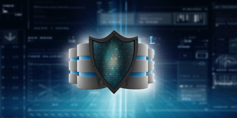 Fototapeta premium 3d rendering Database storage data base