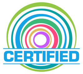 Certified Colorful Rings Circular Badge Style 