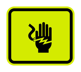 Electrical Shock Electrocution Symbol Sign, Vector Illustration, Isolate On White Background Label .EPS10