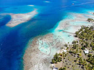 aerial view of an island in the sea