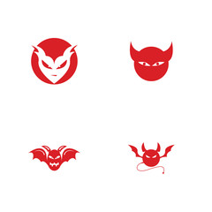Naklejka premium devil logo vector template