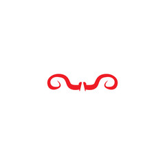 Obraz premium devil horn logo vector template