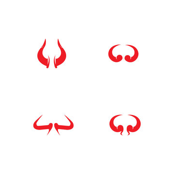 devil horn logo vector template