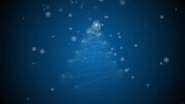 christmas tree background magic and elegant- snowflakes