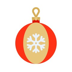 Obraz premium Christmas ornaments, baubles or Christmas ball flat icon