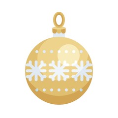 Christmas ornaments, baubles or Christmas ball flat icon