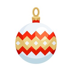 Obraz premium Christmas ornaments, baubles or Christmas ball flat icon