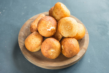 Traditional Colombian buñuelo - Deep Fried Cheese Bread