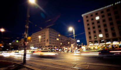 Fototapeta na wymiar busy night traffic in the city 