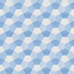 Modern decorative hexagons - Repeating geometric tiles - seamless background - granular white-blue surface