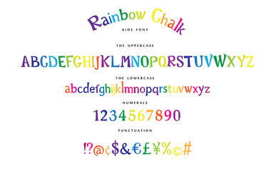 Handwritten display font vector alphabet set