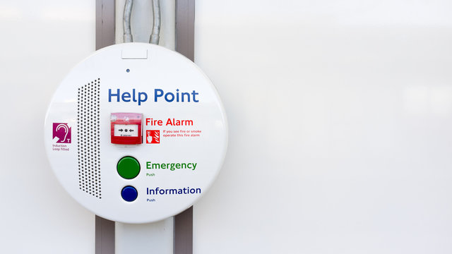 London Underground Help Point. Automated tube platform Help Point providing travellers with remote access to journey and service information.
