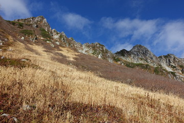 Landscape of Kisokoma mountain trails (Japan alps / Japanese mountain)