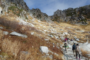 Landscape of Kisokoma mountain trails (Japan alps / Japanese mountain)