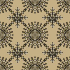 Vintage seamless wallpaper. Damask seamless pattern. 