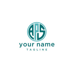 Letter APS logo design template elements