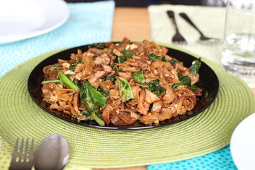 Pad See Ew (Thai stir fried noodle with pork)