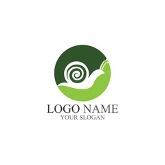 Snail logo vector illustration template