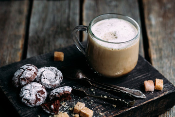 cup of coffee and cookies