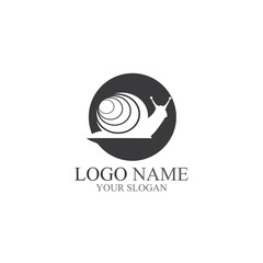 Snail logo vector illustration template