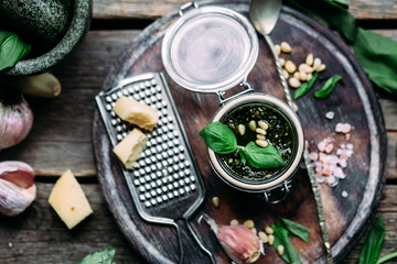 Green Basil Pesto with Pine Nuts