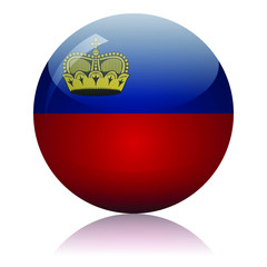Liechtenstein flag glass icon vector illustration