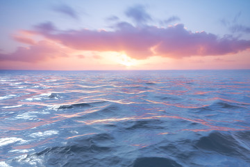 Sunset on the atlantic ocean. Florida, USA