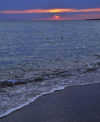 Beautiful landscape. Sea at sunset.
