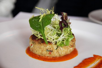 Gourmet crab cake