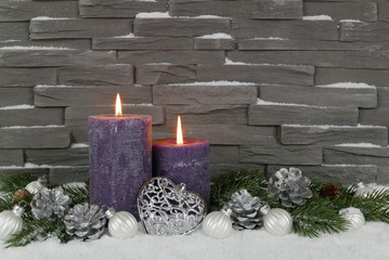 Winterliche Adventsdekoration