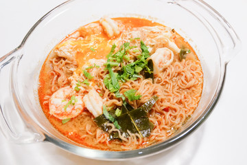 Tom Yum Goong noodle, Thai spicy food