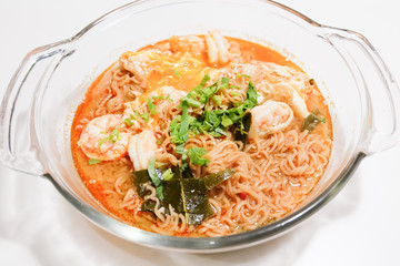 Tom Yum Goong noodle, Thai spicy food