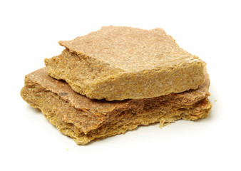 Soybean meal on white background