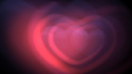 Beautiful background from different size hearts