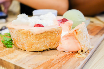 Japanese Raspberry Cheese Tart