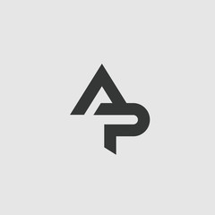 AP. Monogram of Two letters A&P. Luxury, simple, minimal and elegant AP logo design. Vector illustration template.