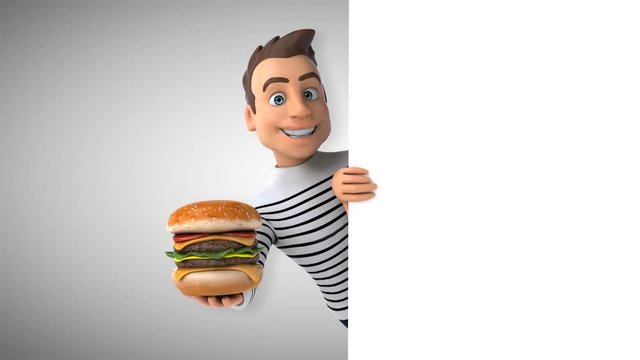 Fun 3D cartoon casual character