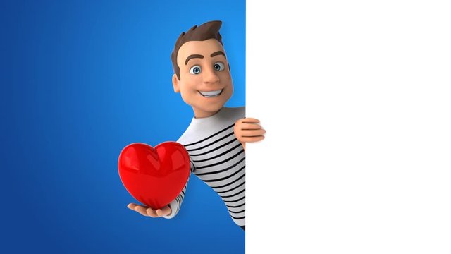 Fun 3D cartoon casual character