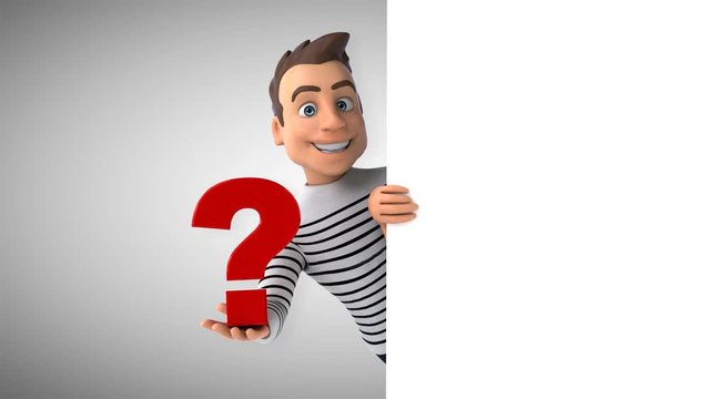 Fun 3D cartoon casual character