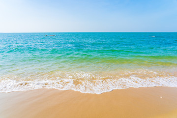 Beautiful outdoor with tropical beach sea ocean for holiday vacation