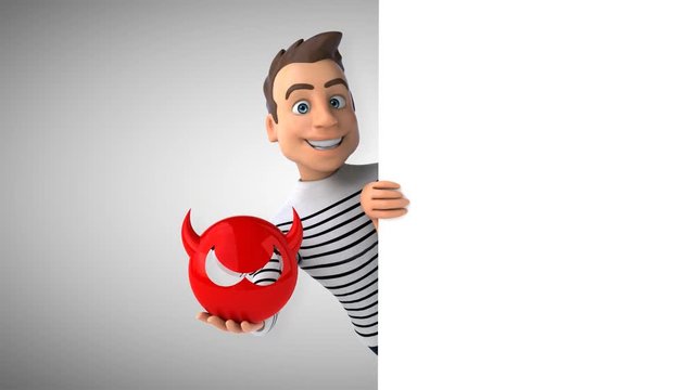 Fun 3D cartoon casual character