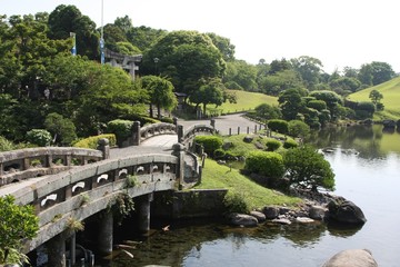 Fototapeta na wymiar Park in Fukuoka, Japan
