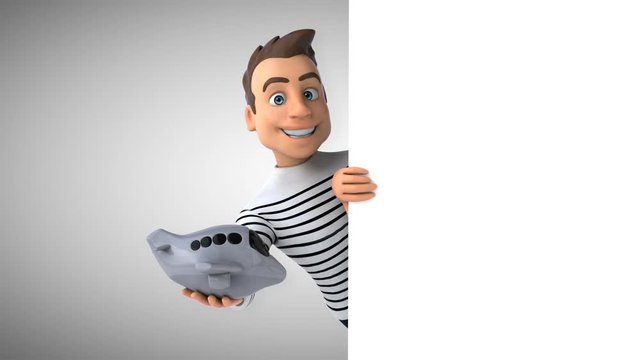 Fun 3D cartoon casual character